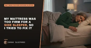 My mattress was too firm for a side sleeper, so I tried to fix it